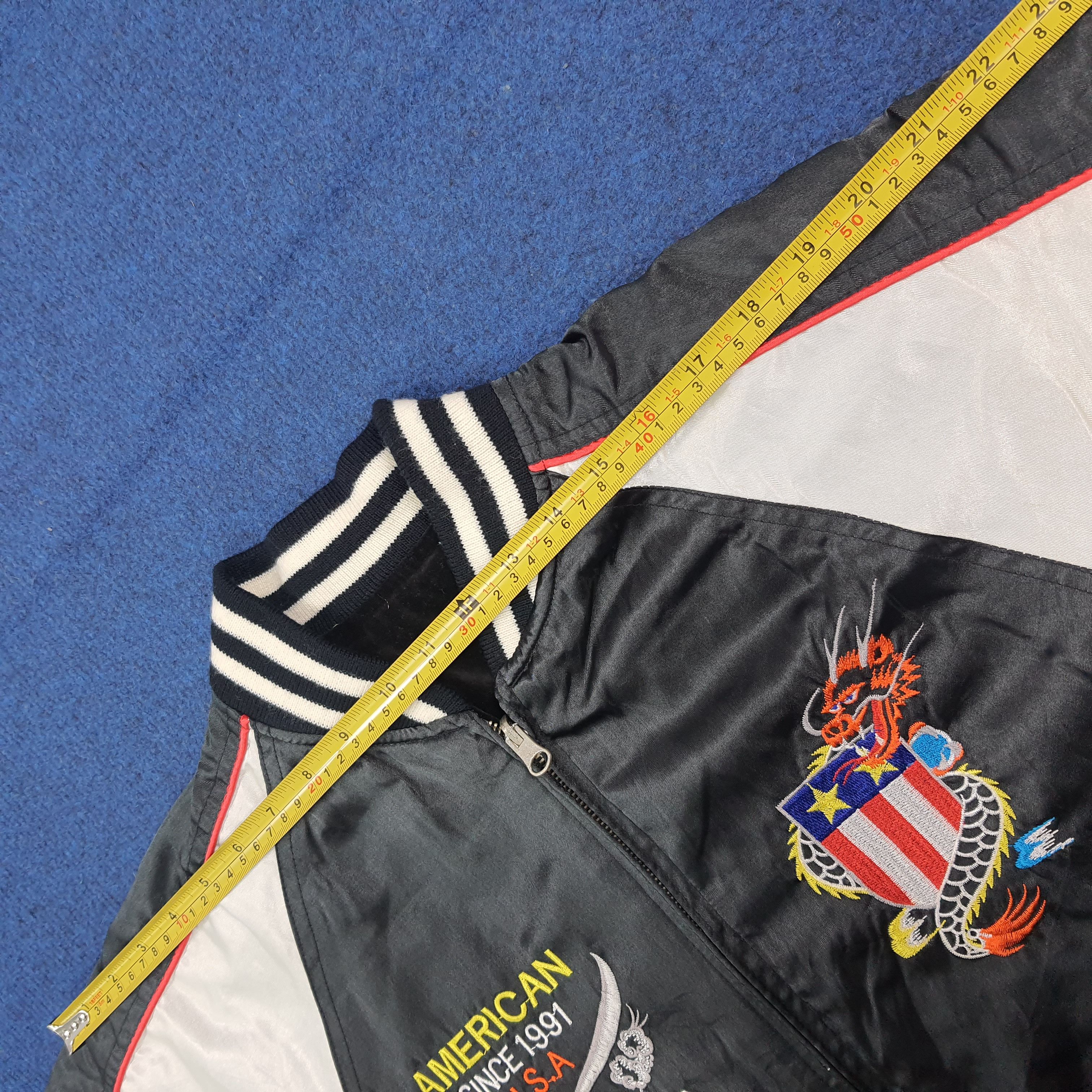 Japanese Brand Reversible Sukajan Bomber American Spirit Shoot One C291N24 Size US M / EU 48-50 / 2 - 13 Thumbnail
