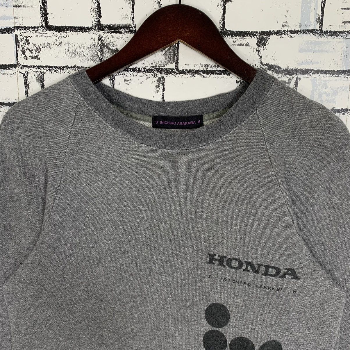 image of Shinichiro Arakawa Honda Sweatshirt Crewneck in Silver, Women's (Size Small)