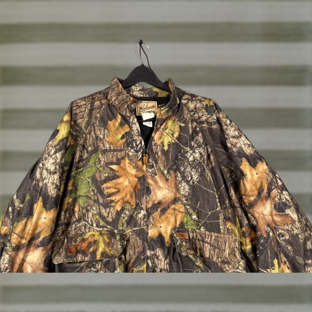 Vintage Woolrich Bomber Jacket Mens XL Realtree Camo Hooded Break Up Brown Woolrich Woolen Mills Camouflage Zip Mid-Length Pockets - Outdoor Hunting Men Size US XL / EU 56 / 4 - 1 Thumbnail
