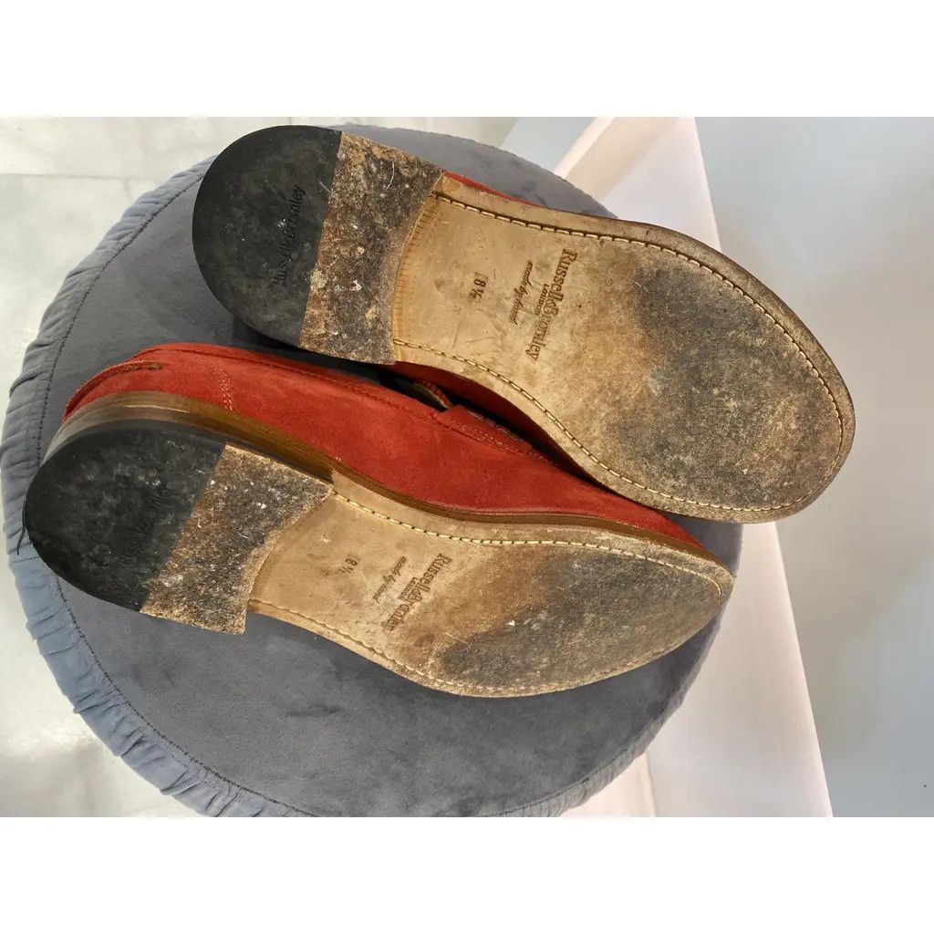 Russell & Bromley Russell & Bromley Red Suede Penny Loafers UK 8.5 Size US 9 / EU 42 - 4 Thumbnail