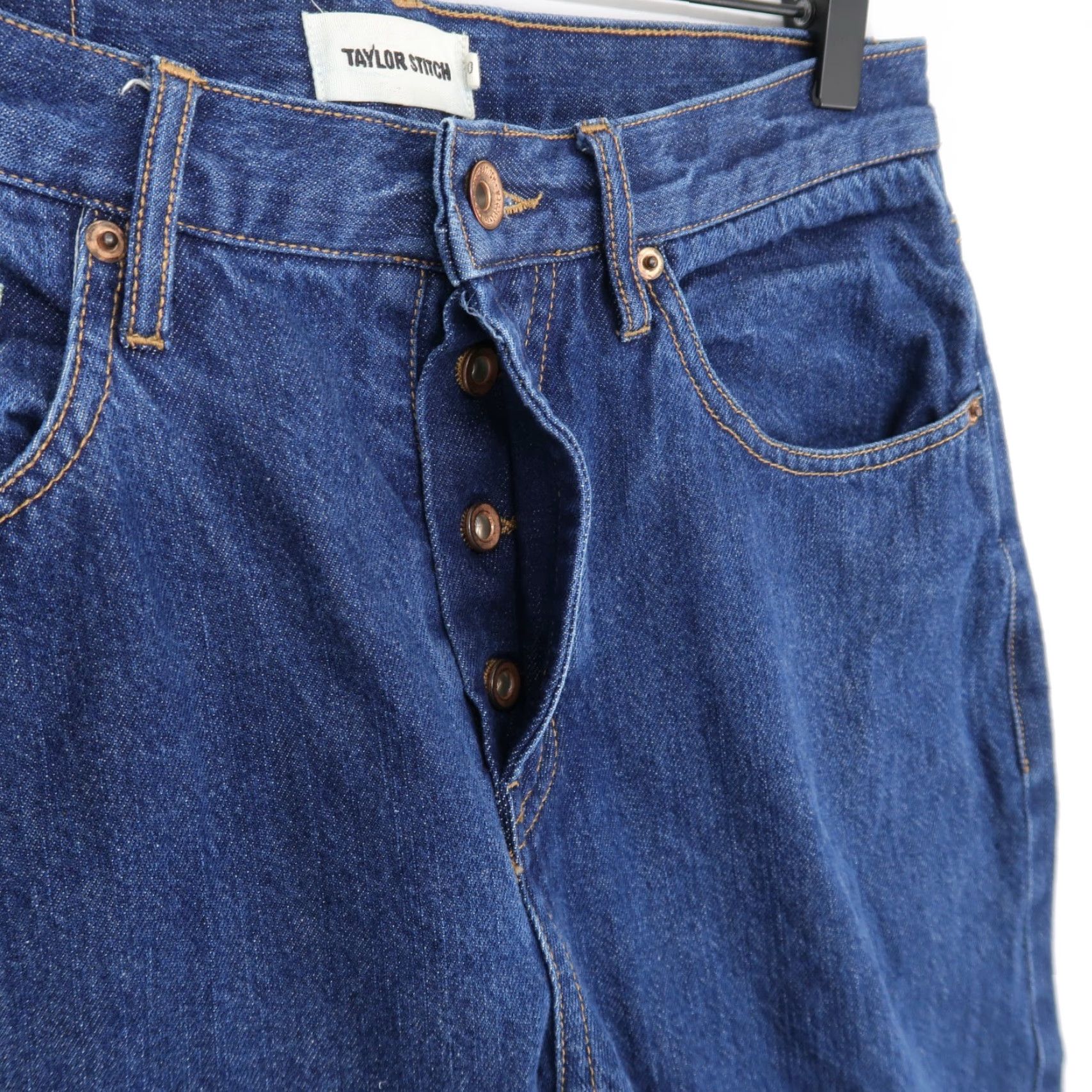Taylor Stitch Taylor Stitch Jeans Mens 30 Blue Slim Denim Button Fly 5-Pocket Organic Cotton Selvedge Modern Straight Size US 30 / EU 46 - 4 Thumbnail