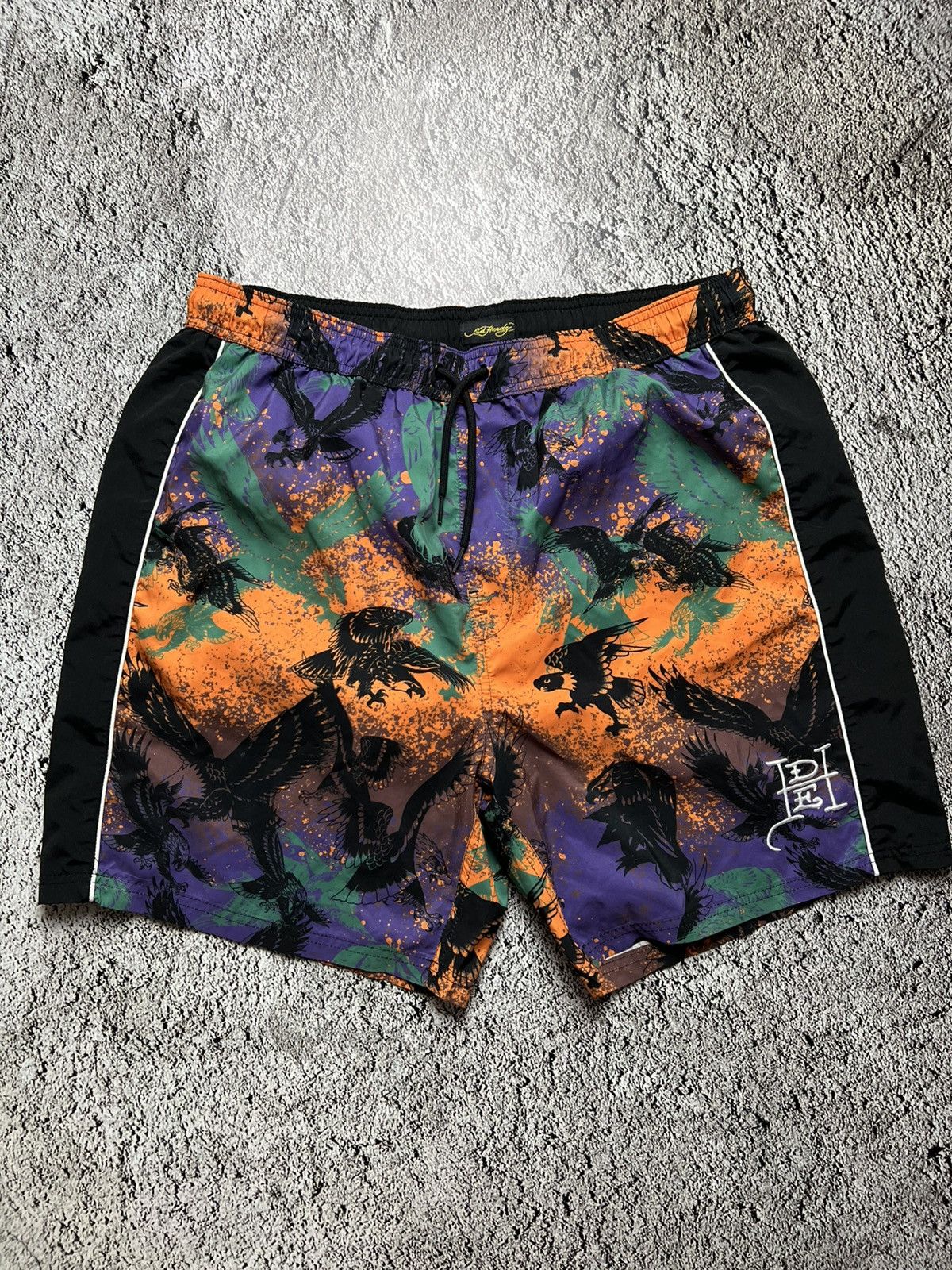 Ed Hardy Ed Hardy Y2K overprinted shorts 2XL Size US 38 / EU 54 - 1 Thumbnail