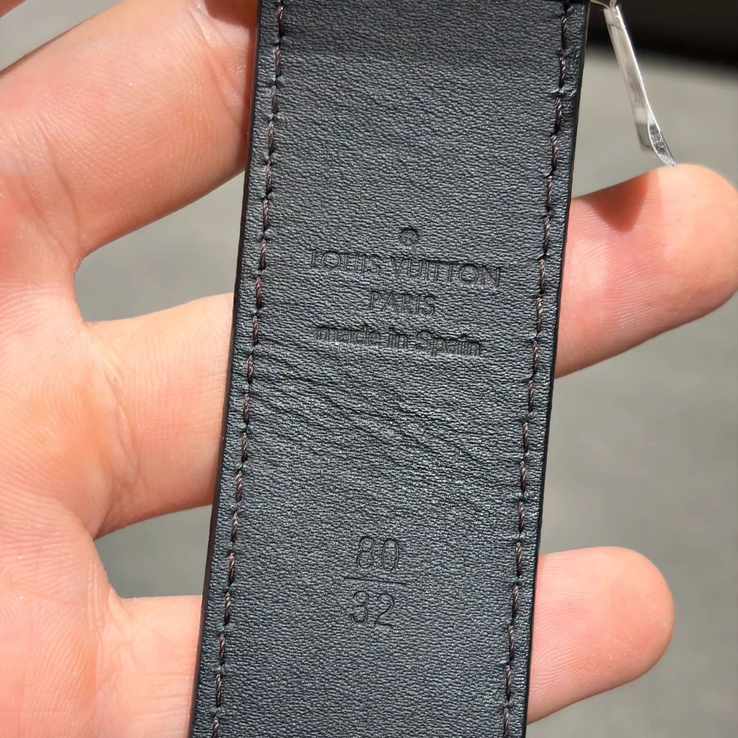 Louis Vuitton LV Black Tri-Color Monogram Allover Smooth Buckle Belt Size ONE SIZE - 2 Thumbnail