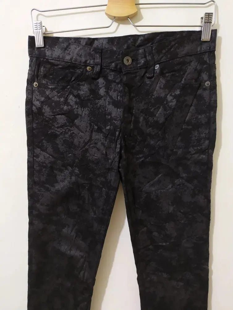 Attachment × Japanese Brand Made in Japan Attachment Skinny black silver design Jeans Size US 27 - 2 Thumbnail