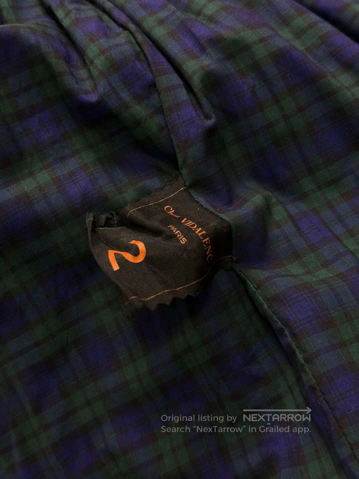 Casey Vidalenc Chez VIDALENC Boiled Wool Plaid Pants. Size 22" - 6 Thumbnail