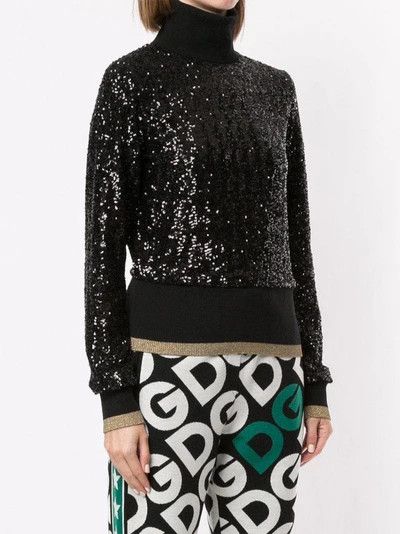 Dolce & Gabbana o1y0925 Turtleneck Sweater in Black Size XS / US 0-2 / IT 36-38 - 2 Thumbnail