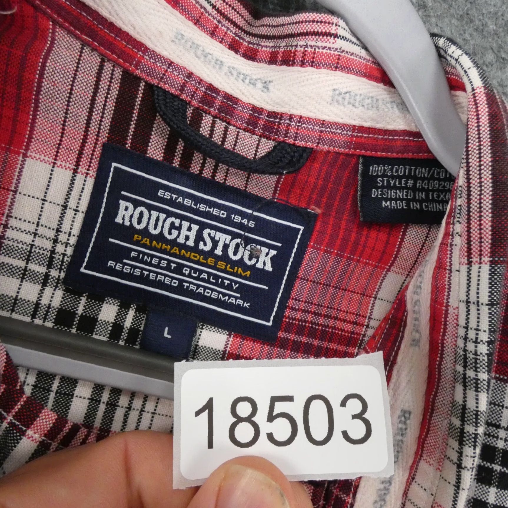 Vintage Panhandle Shirt Womens Large Long Sleeve Button Up Red Plaid Size L / US 10 / IT 46 - 7 Thumbnail
