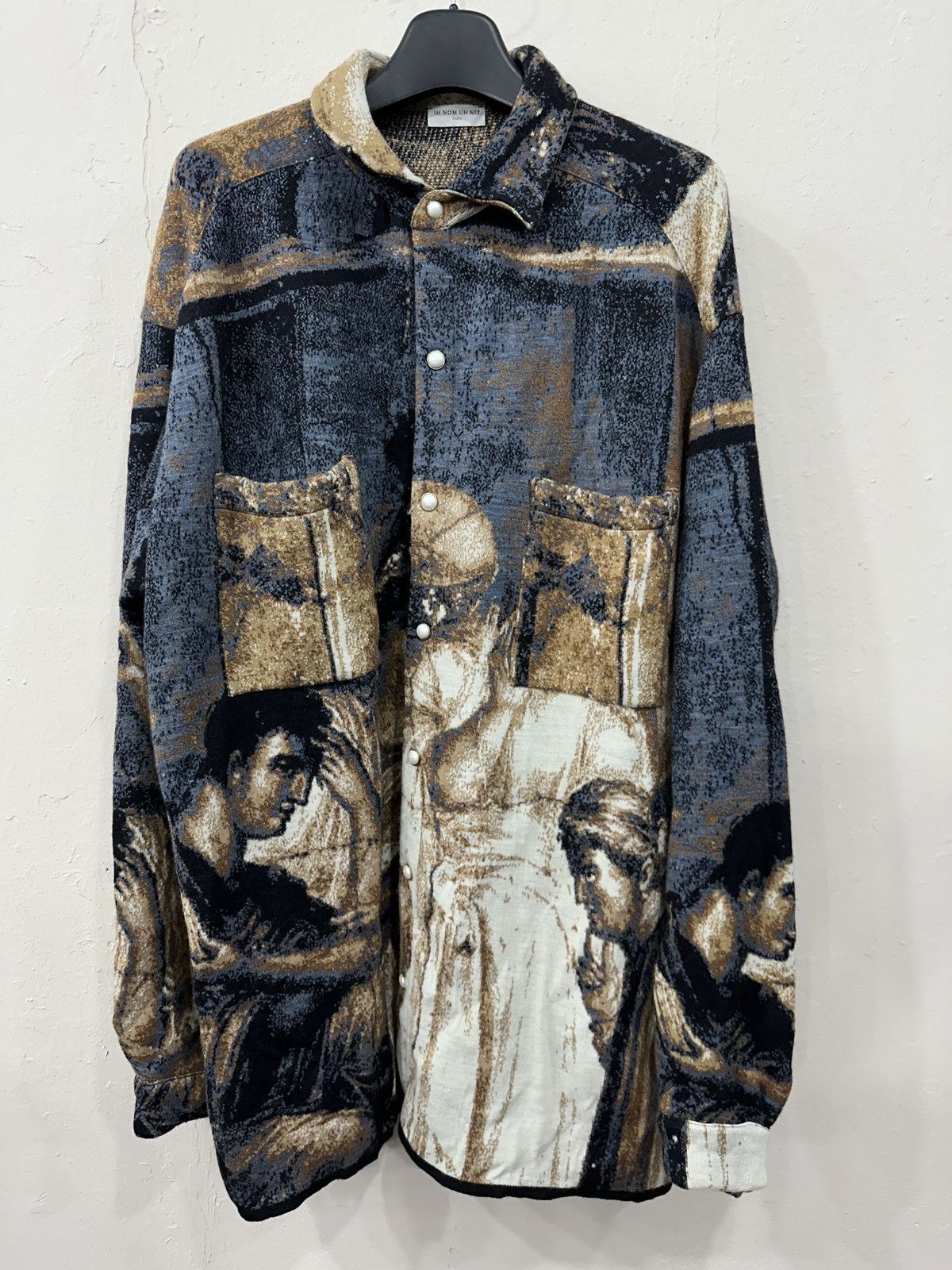 Ih Nom Uh Nit Oversized Jacquard Flannel Shirt Size US L / EU 52-54 / 3 - 4 Thumbnail