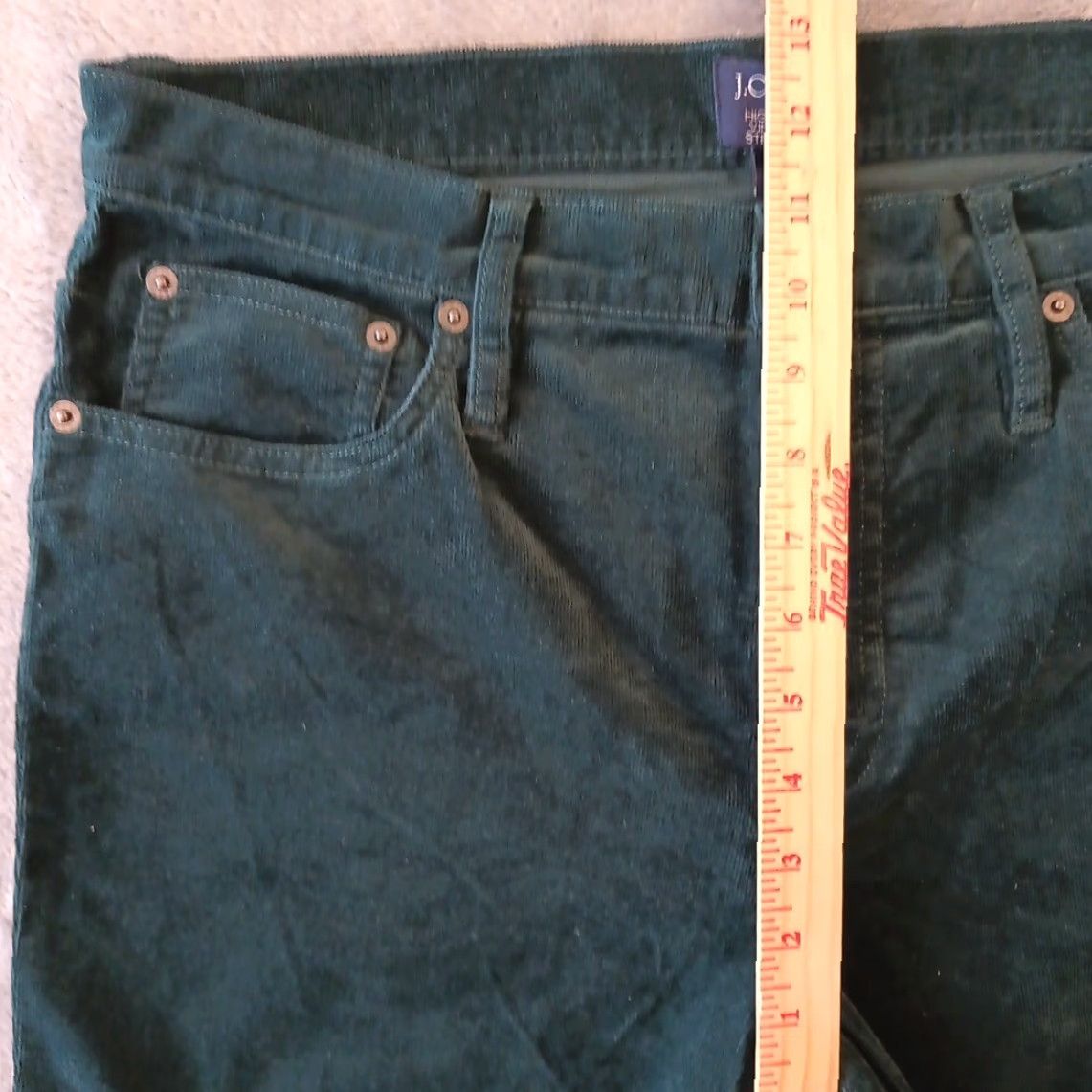 J.Crew J.Crew Pants Womens Size 31 Green Corduroy High Rise 32x27 Chino Straight Pockets Size 24" / US 00 / IT 34 - 3 Thumbnail