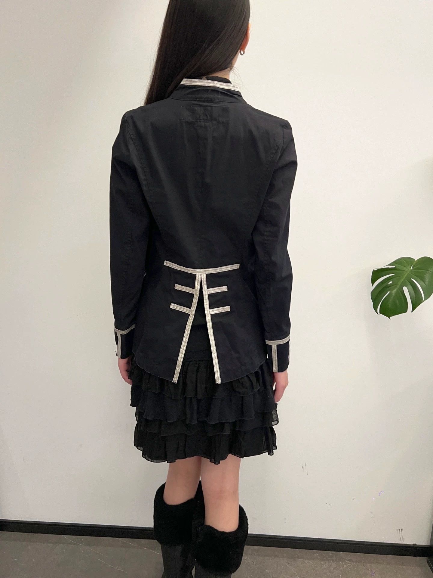 Vintage Women's French Vintage Court Stand Collar Denim Jacket Size XS / US 0-2 / IT 36-38 - 8 Thumbnail