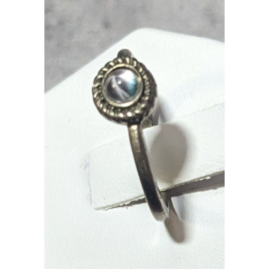 Other Minimalist Silver Tone Ring With Clear Cabochon Size 7 Size ONE SIZE - 10 Thumbnail