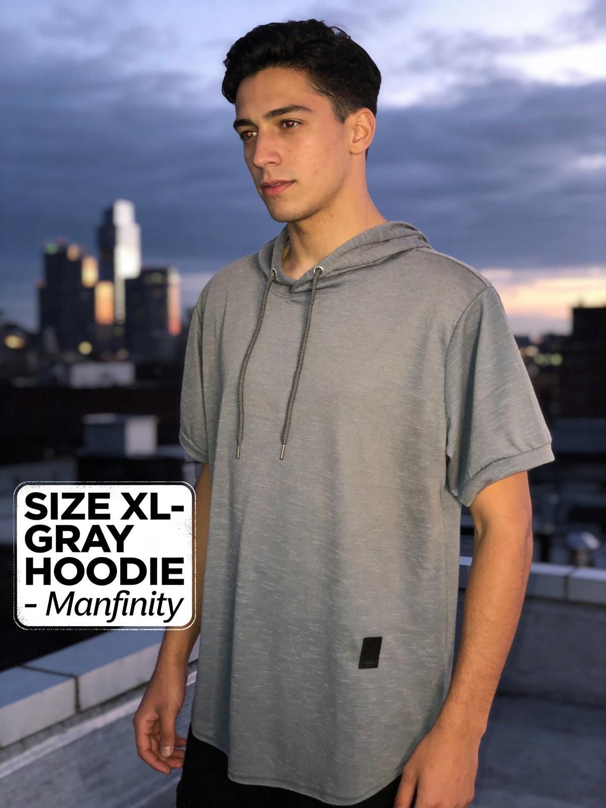 Other Men's Gray Short Sleeve Hoodie Size XL Size US XL / EU 56 / 4 - 1 Thumbnail