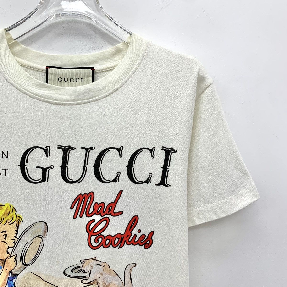 Gucci Gucci White Logo Printed Short Sleeve T-Shirt K26WX Size XS / US 0-2 / IT 36-38 - 3 Thumbnail