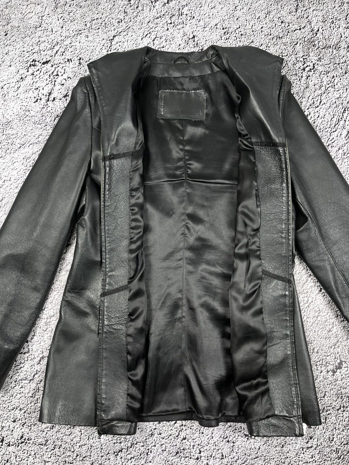 Leather Vintage Y2K Leather elongated avant garde jacket blazer Size M / US 6-8 / IT 42-44 - 7 Thumbnail