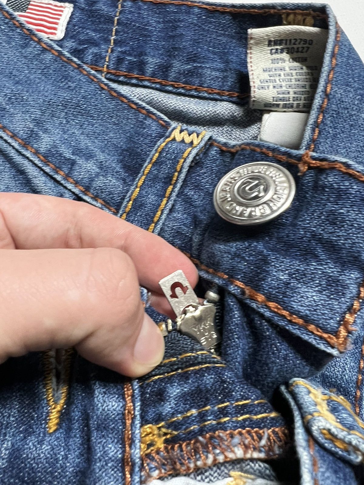 True Religion Vintage Y2k True Religion 💙 Custom Denim Shorts USA 00’s Size US 28 / EU 44 - 10 Thumbnail