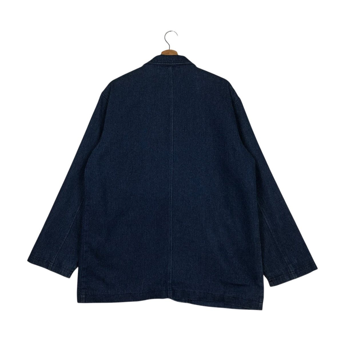 Indigo 🔥VINTAGE DENIM WORKER JACKET INDIGO VIVRECLUB ISSEY MIYAKE Size US L / EU 52-54 / 3 - 10 Thumbnail