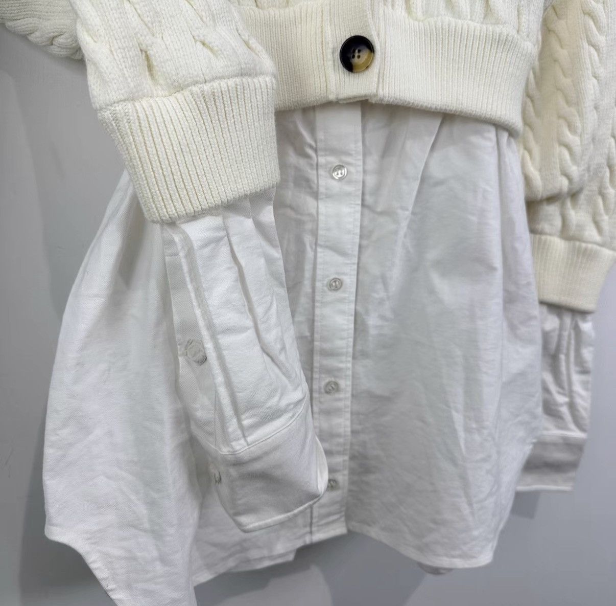 Alexander Wang Alexander Wang Shirt & Sweater Hybrid Top J42 Size S / US 4 / IT 40 - 3 Thumbnail