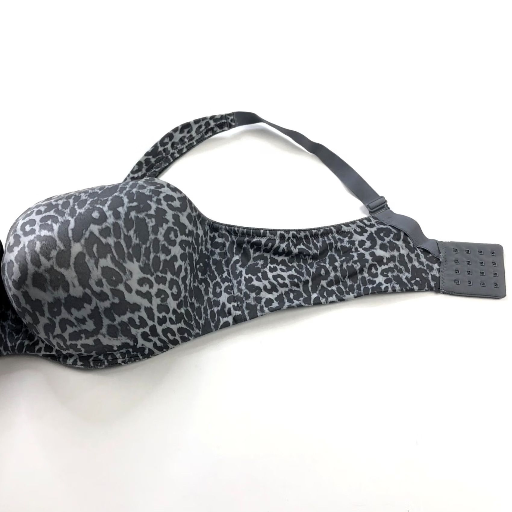 Vintage Soma Bra Underwired Padded 42DDD Gray Leopard Cheetah Full Coverage Push Up Size ONE SIZE - 2 Thumbnail