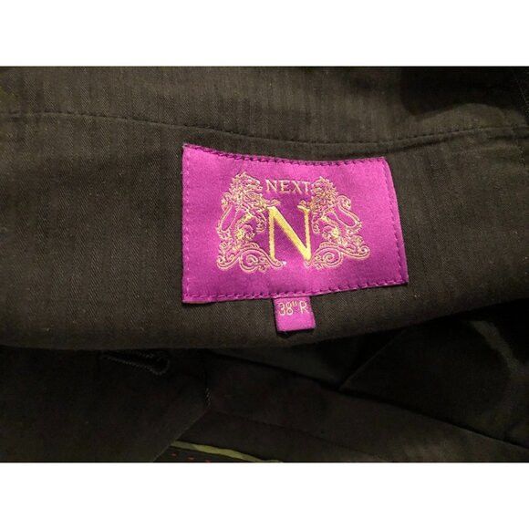 NEXT Next men's gray 100%wool 2pc suit size: 44L pants: 38/31 Size 44L - 9 Thumbnail