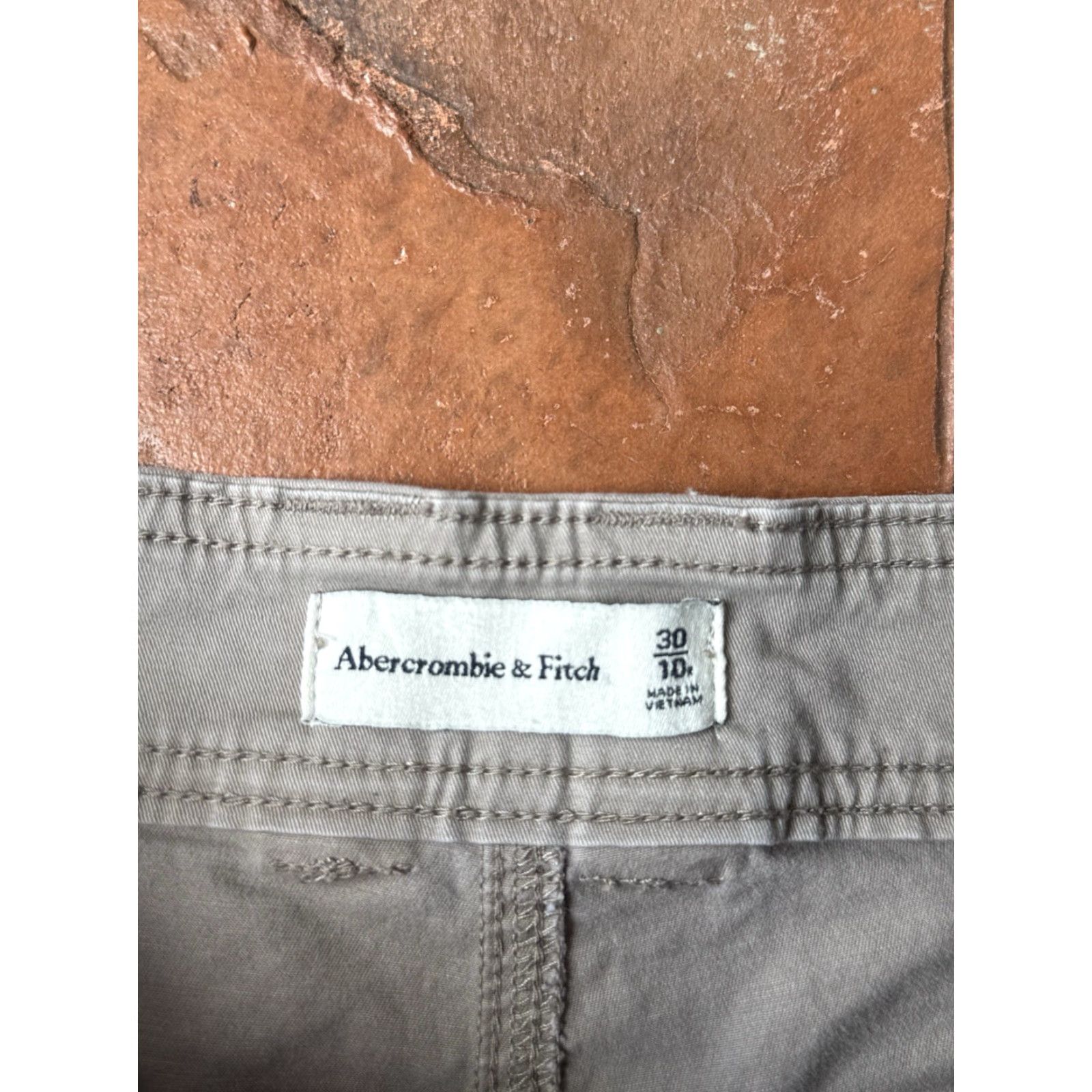 Abercrombie & Fitch VINTAGE Abercrombie & Fitch Cargo Utility Military Pants 30x29.5 Tan Cotton Grunge Skater Womens Size 36" / US 14 / IT 50 - 2 Thumbnail