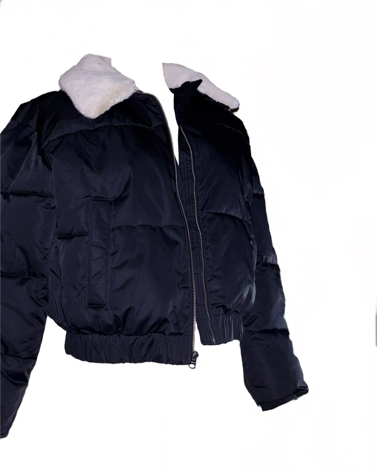 Abercrombie & Fitch Abercrombie A&F Ultra | Cropped Puffer Jacket Faux Fur Sz M Size M / US 6-8 / IT 42-44 - 2 Thumbnail