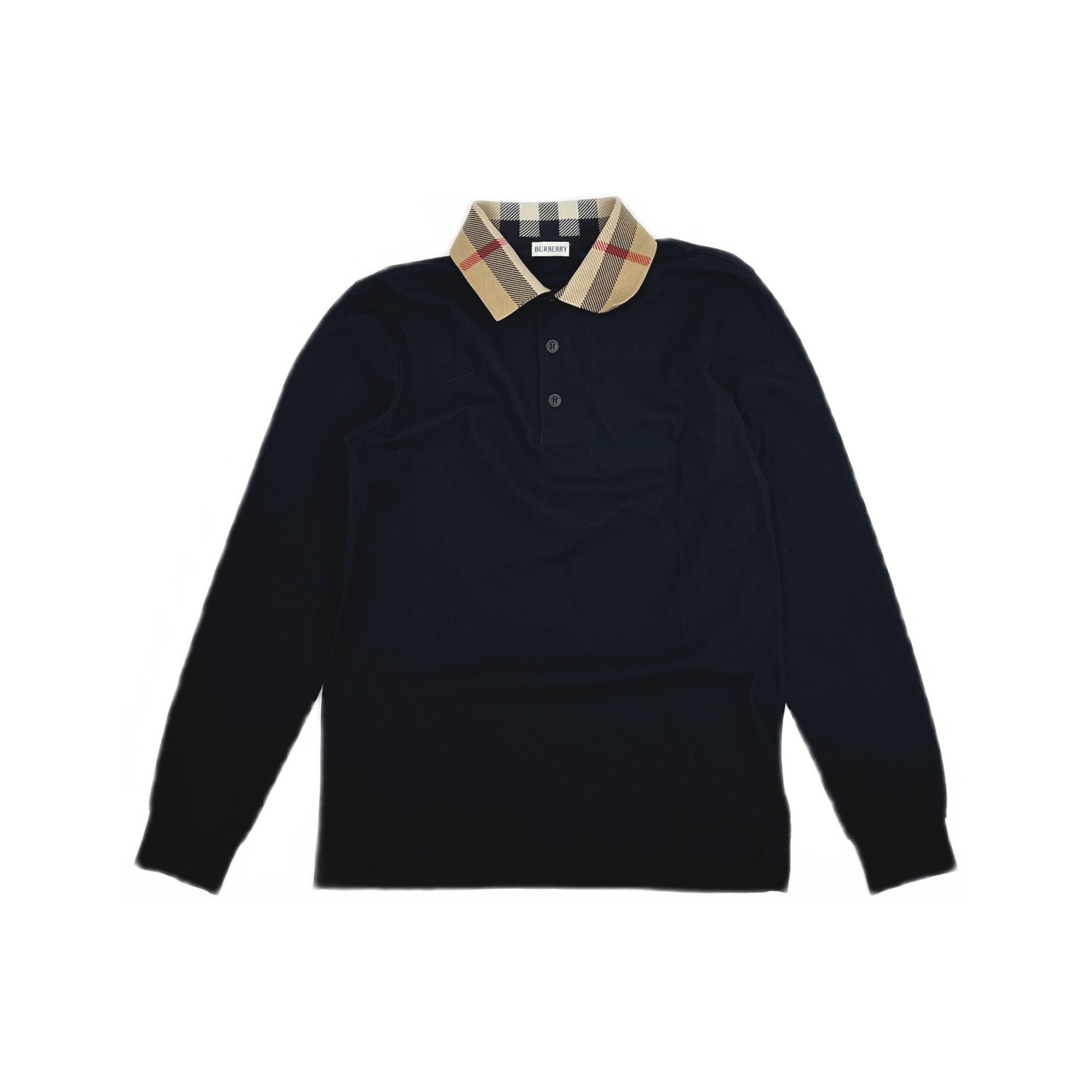 Burberry Burberry Check Collar Long Sleeve Polo Size S Size US S / EU 44-46 / 1 - 1 Thumbnail