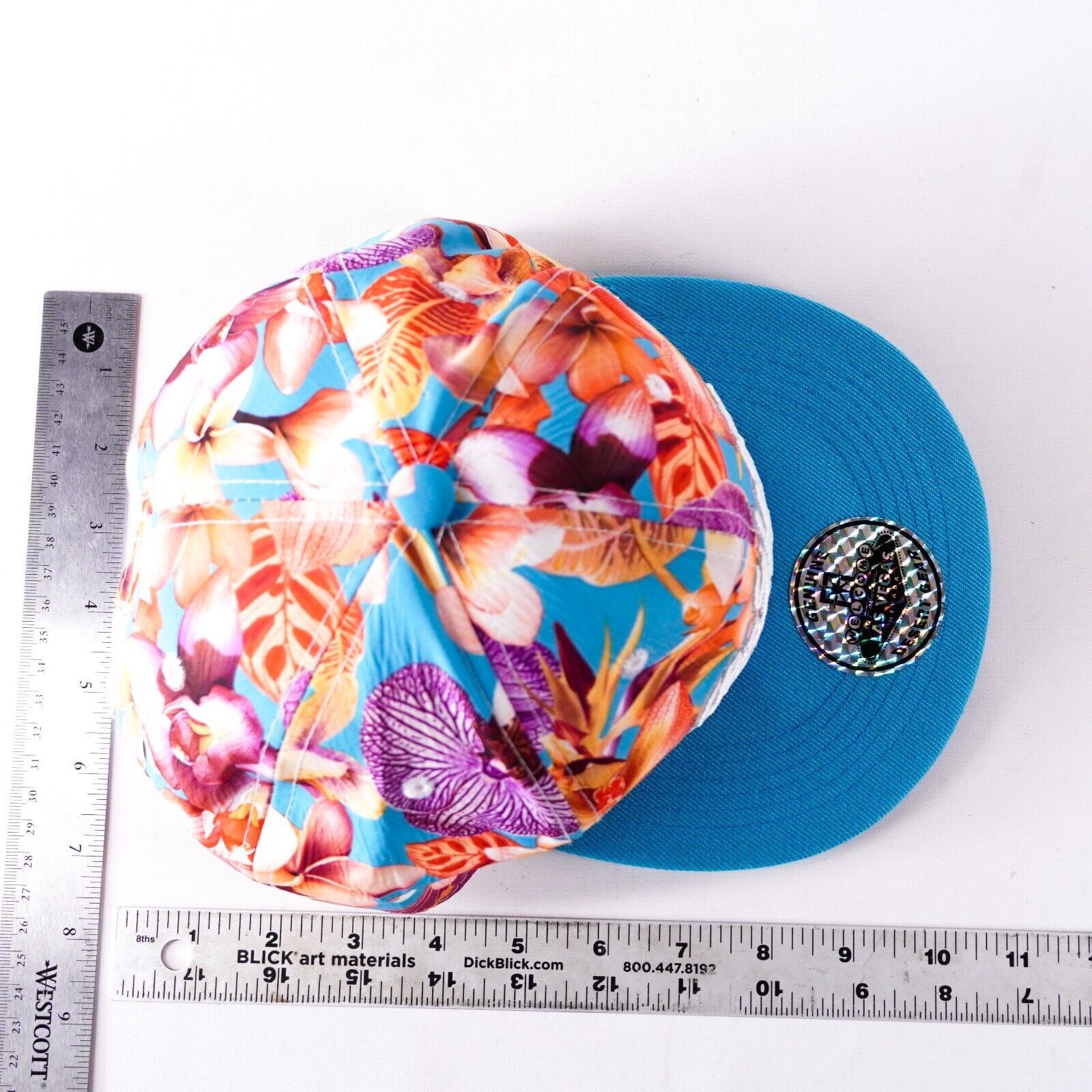Other Tropical Las Vegas Nevada Floral Baseball Hat Visor Cap Blue Size ONE SIZE - 8 Thumbnail