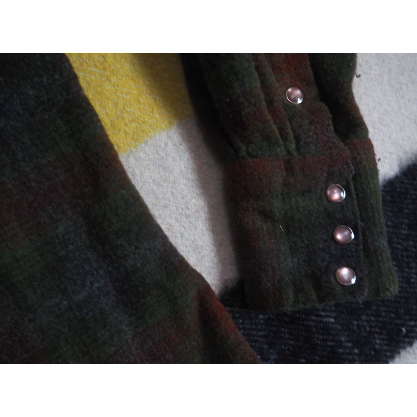 Vintage VTG Tem Tex Green Plaid Wool Western Faded Pearl Snap Shirt Mens XS Size US XS / EU 42 / 0 - 4 Thumbnail
