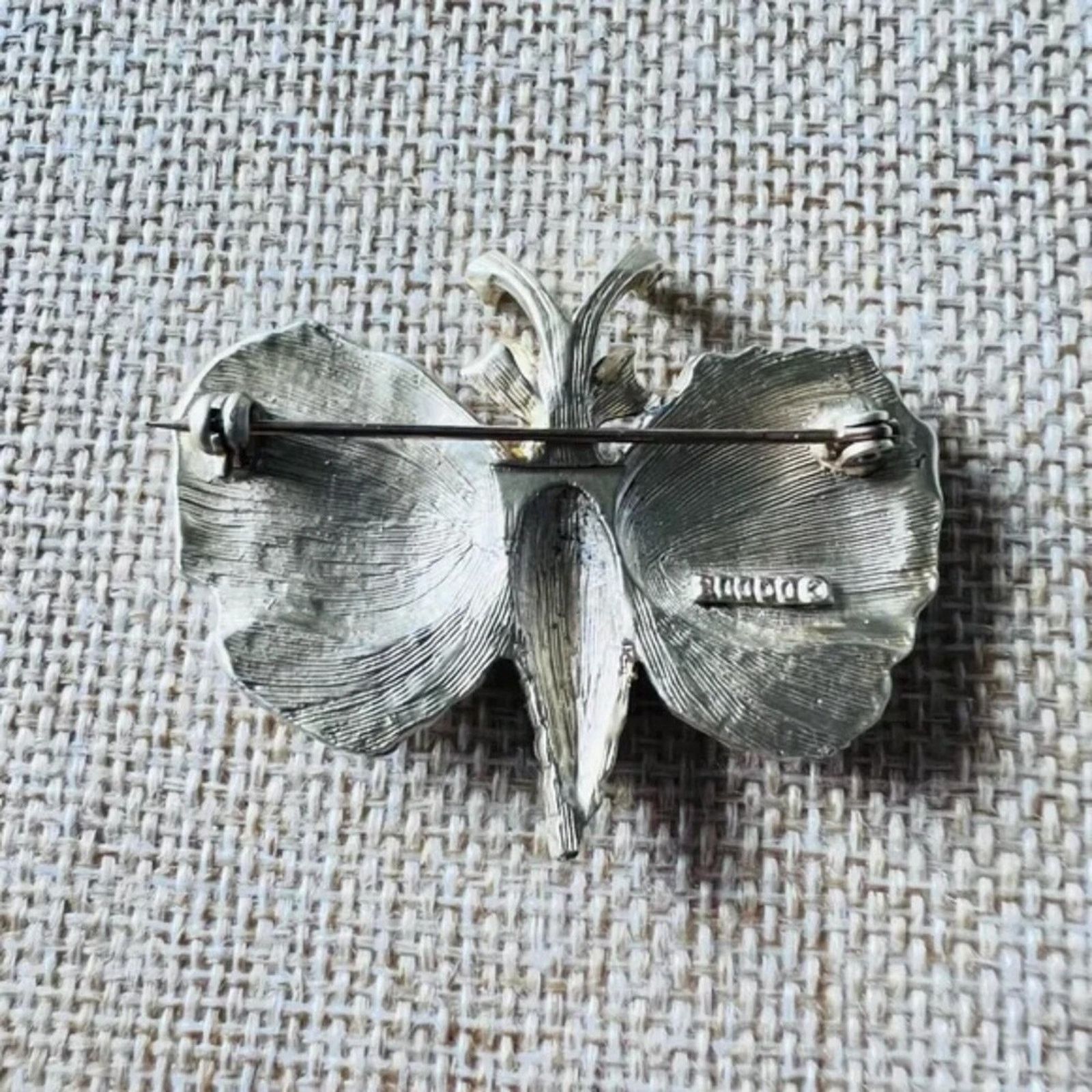 Other Dodds Vintage Rhinestones Brooch /Pin 2” Butterfly Size ONE SIZE - 6 Thumbnail
