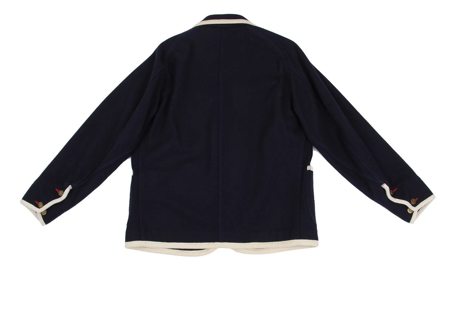Ganryu Wool Flannel Piping Design Jacket in Navy, Size S Size US S / EU 44-46 / 1 - 15 Thumbnail