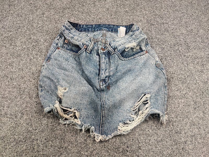 Hysteric Glamour × Ksubi × Vintage Ksubi Japan Design mini moss Distressed Denim Button skirt Size 24" / US 00 / IT 34 - 2 Thumbnail