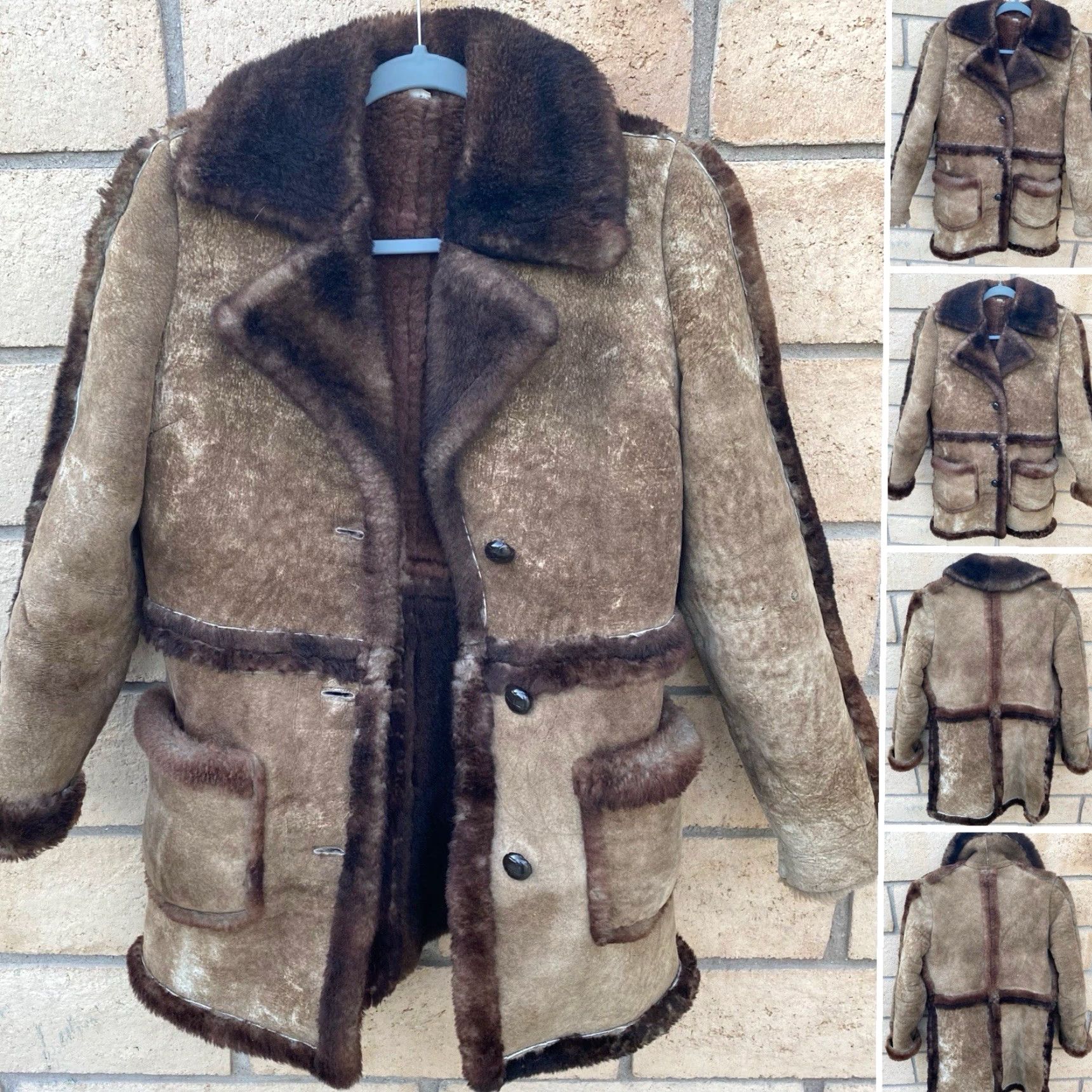 Vintage VINTAGE Womens Coat Leather Brown Shearling Wool Lining 6 Cowgirl Outdoor Casual Travel Shirt/Coat (depending) Size M / US 6-8 / IT 42-44 - 2 Thumbnail
