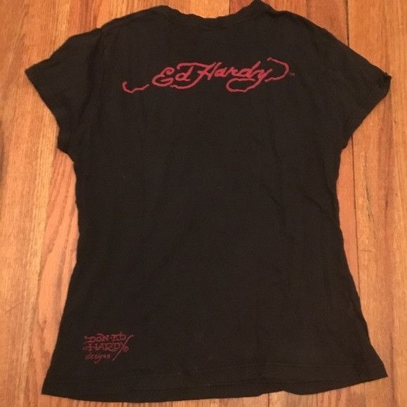 Ed Hardy Vintage Black Ed Hardy skull stone tee Shirt Top Size S / US 4 / IT 40 - 4 Thumbnail