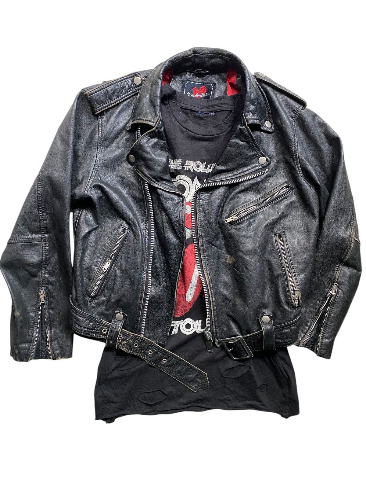 Japanese Brand Kakushi Tokyo Leather Perfecto Punk jacket nice design Size US M / EU 48-50 / 2 - 15 Thumbnail