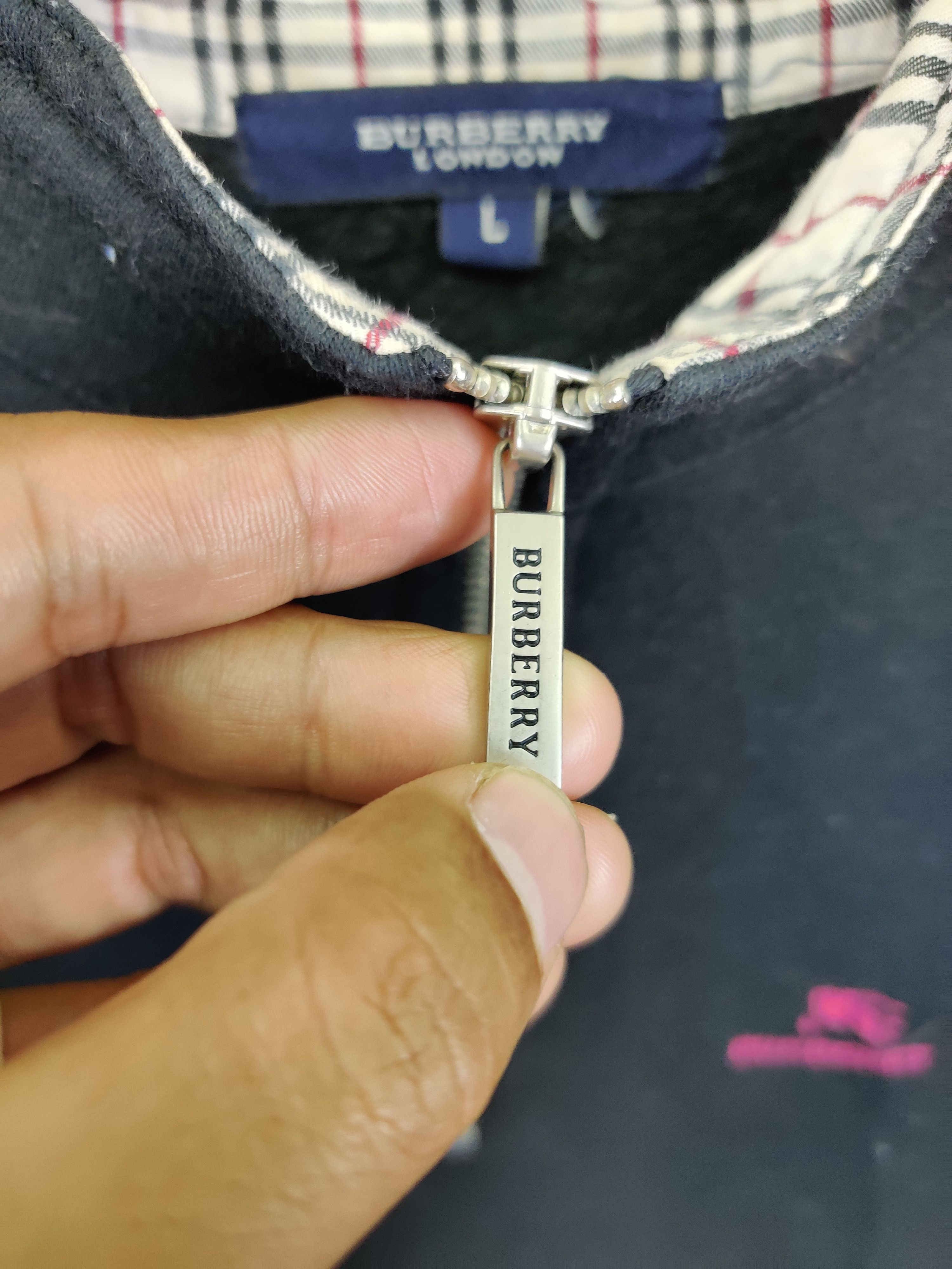 Burberry Burberry London Nova Check Half Zipper Sweatshirt Size US L / EU 52-54 / 3 - 8 Thumbnail