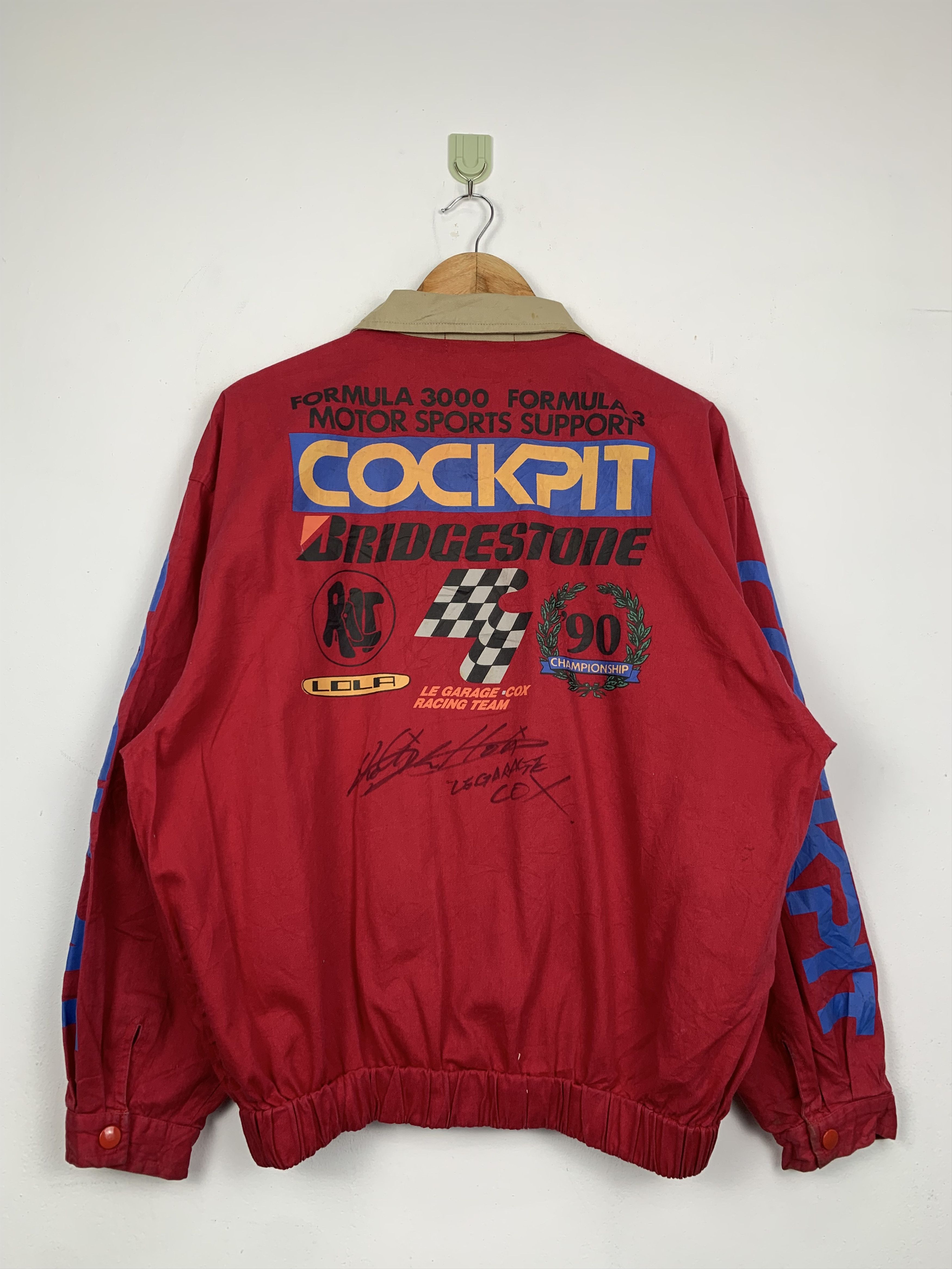 Vintage Vintage 80s Bridgestone Cockpit Racing Bomber Jacket J1370 Size US M / EU 48-50 / 2 - 1 Thumbnail