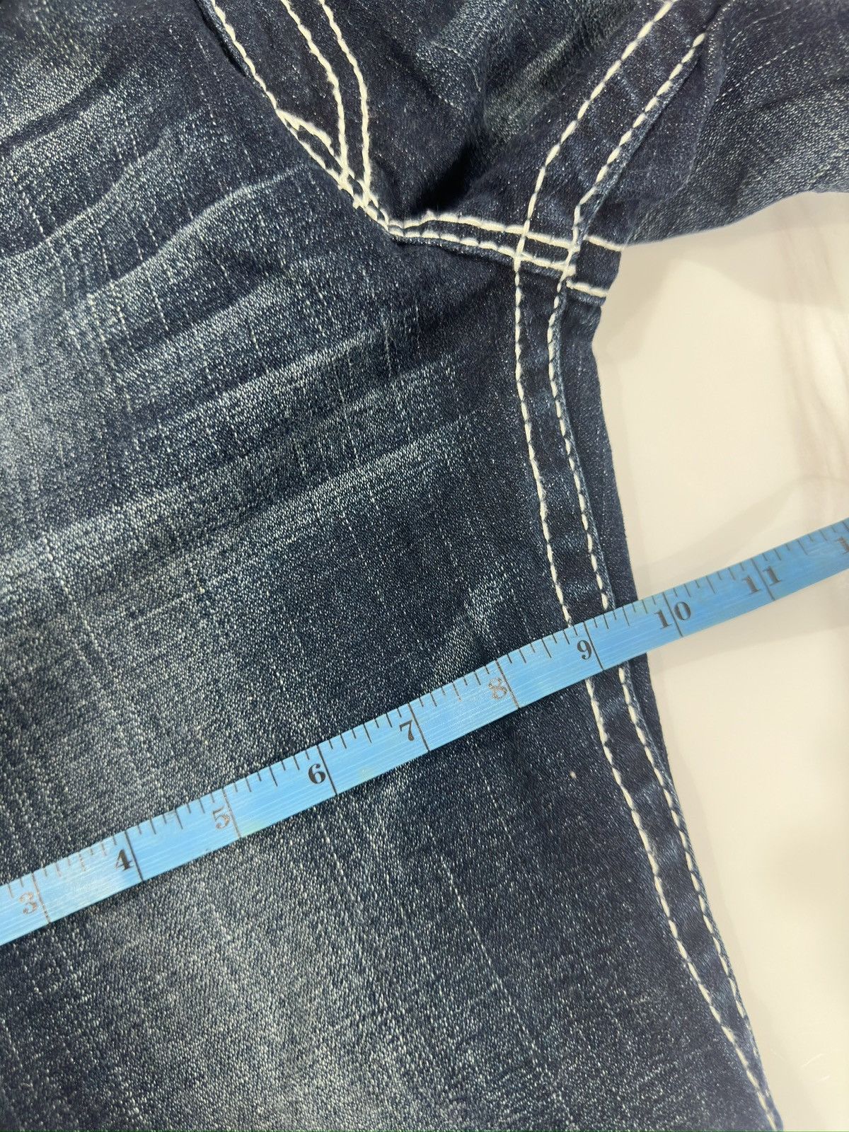 True Religion × Vintage Bootcut True Religion White Stich On Black Size US 33 - 16 Thumbnail