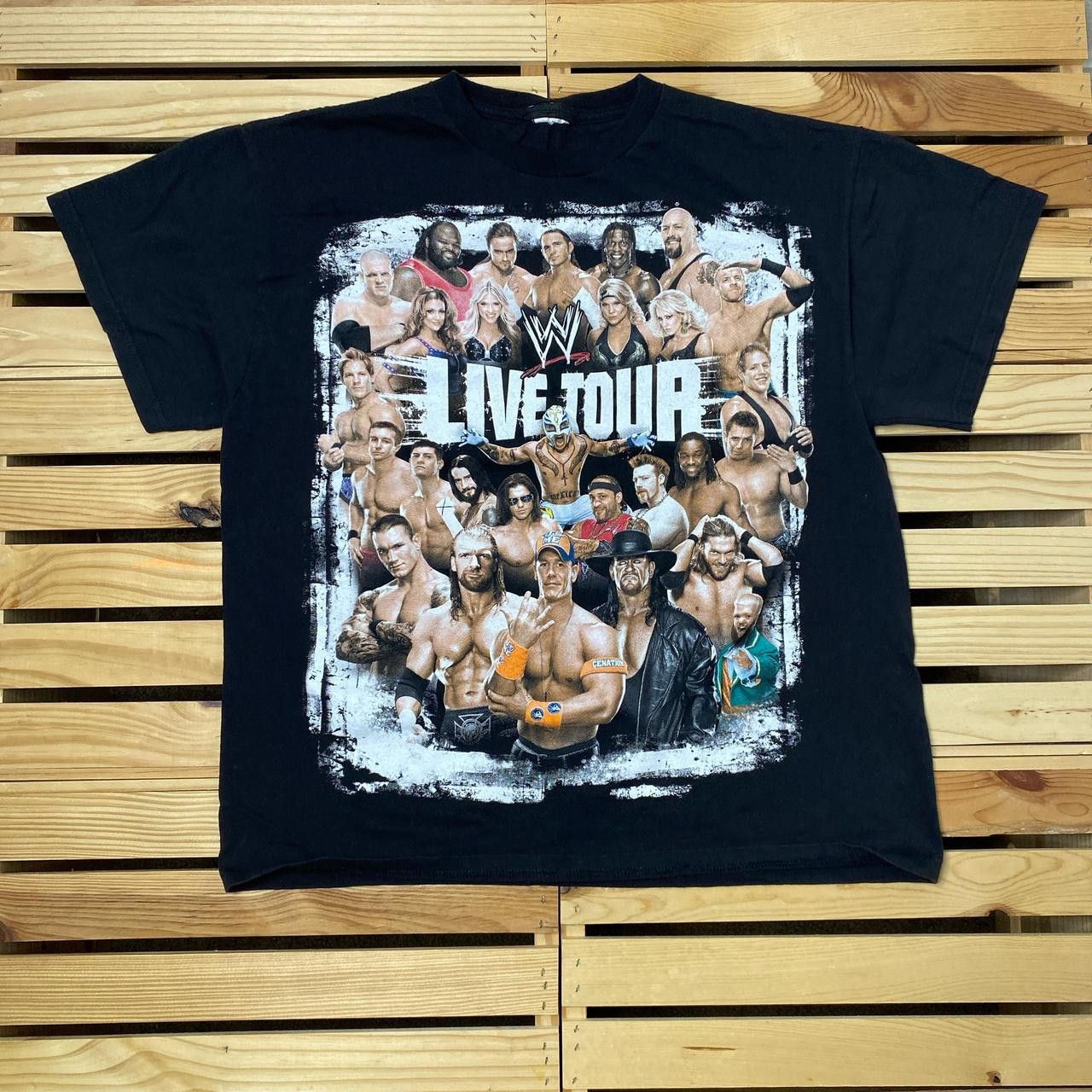 WWE Vintage WWE Raw Live Black Wrestling Promo Tee Size Large Size US L / EU 52-54 / 3 - 1 Thumbnail