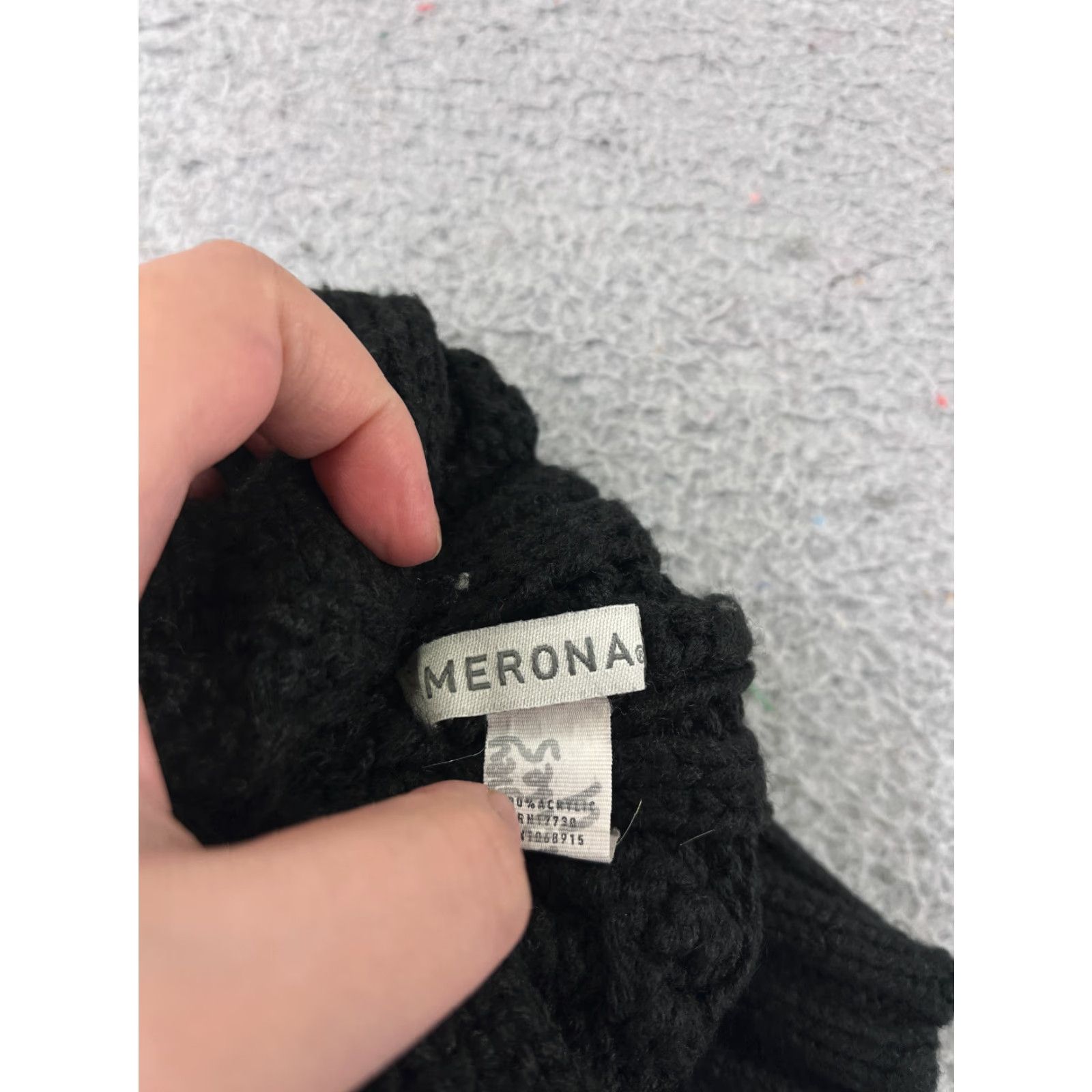 Merona Merona Beanie Womens One Size Black Cable Knit 100% Acrylic Snow Ski Pom Size ONE SIZE - 7 Thumbnail
