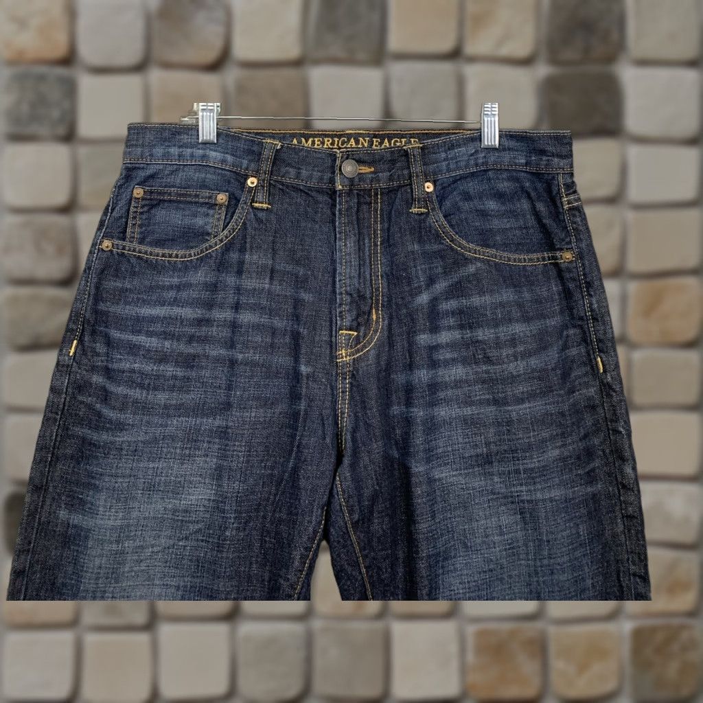 American Eagle Outfitters VINTAGE American Eagle Bootcut Jeans Men's 35x28 Blue 5-Pocket Relaxed Denim Shoes? Size US 35 - 1 Thumbnail