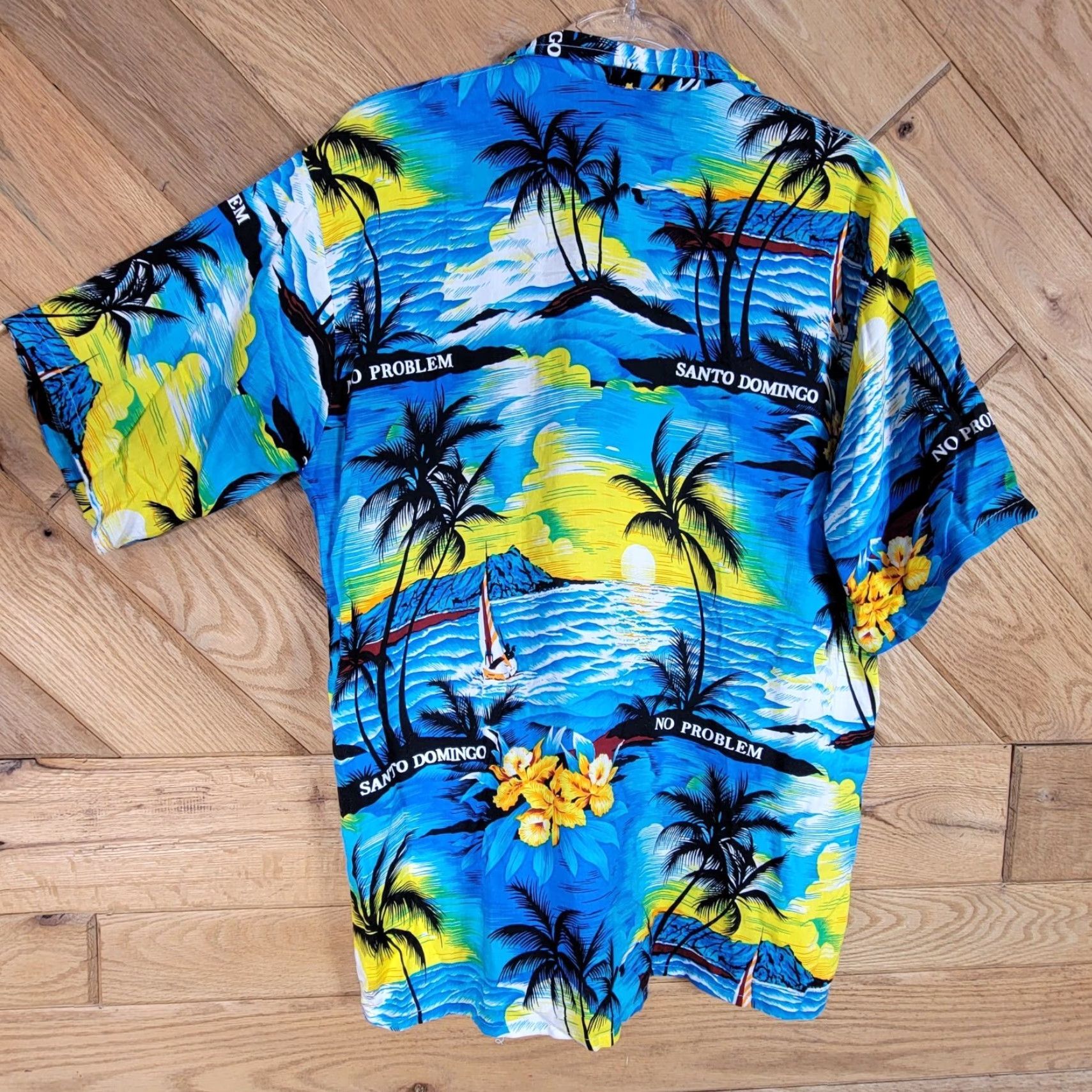 Vintage Tropical Hawaiian Mens Shirt L Blue Floral Short Sleeve Button-Up Shirt Mens Size US L / EU 52-54 / 3 - 5 Thumbnail