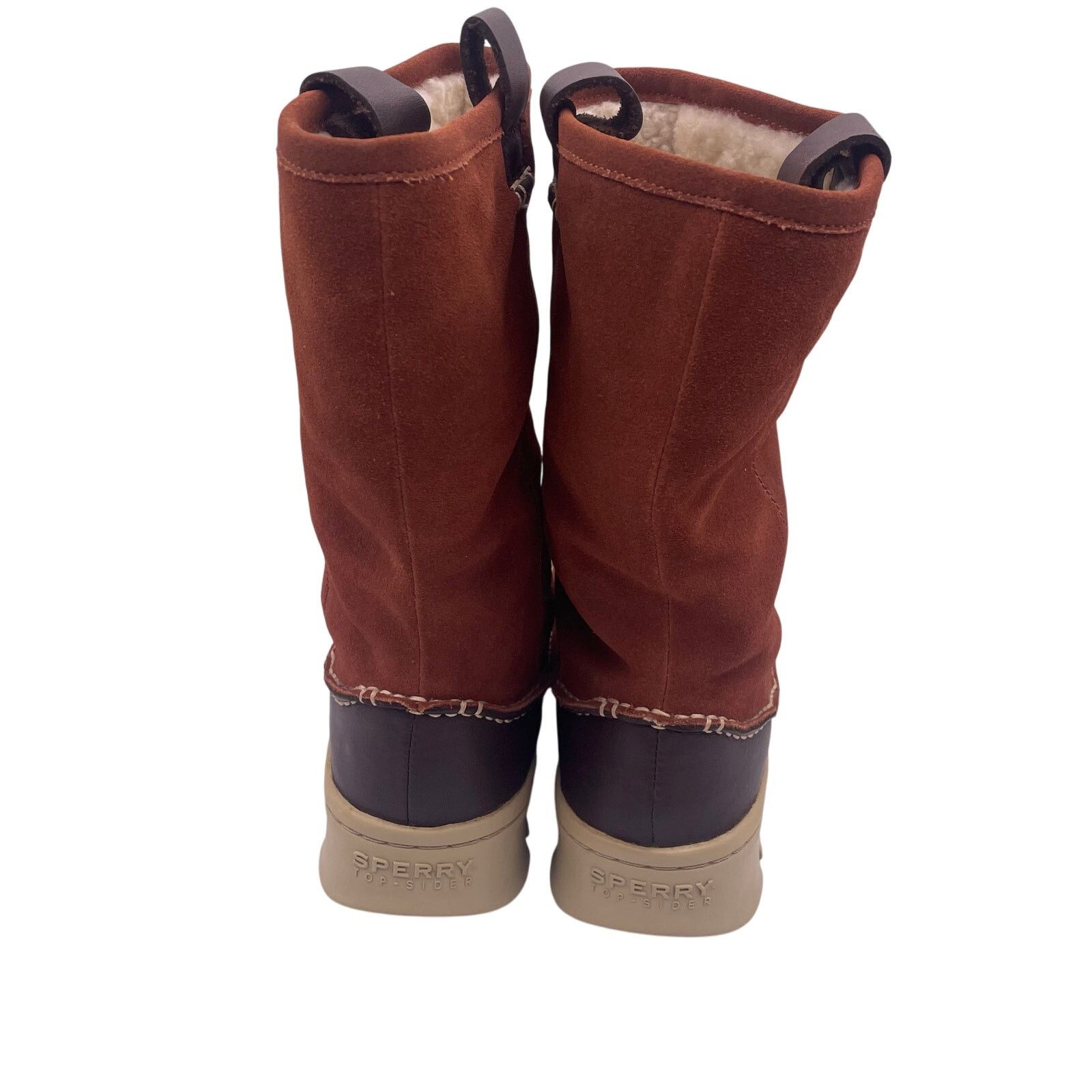 Sperry Sperry Keelan Rust Brown Suede Faux Fur Lined Winter Boots 6 Size US 6 / IT 36 - 3 Thumbnail