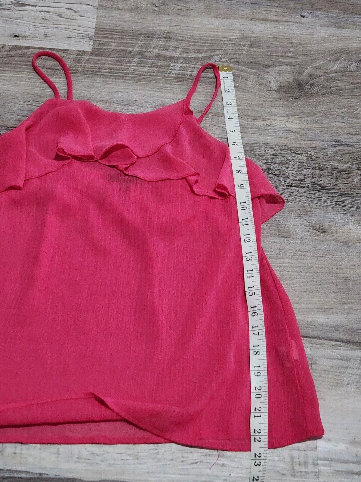 Designer Love J Tank Top Hot Pink Medium Sheer Y2k Shirt See Through Size M / US 6-8 / IT 42-44 - 6 Thumbnail