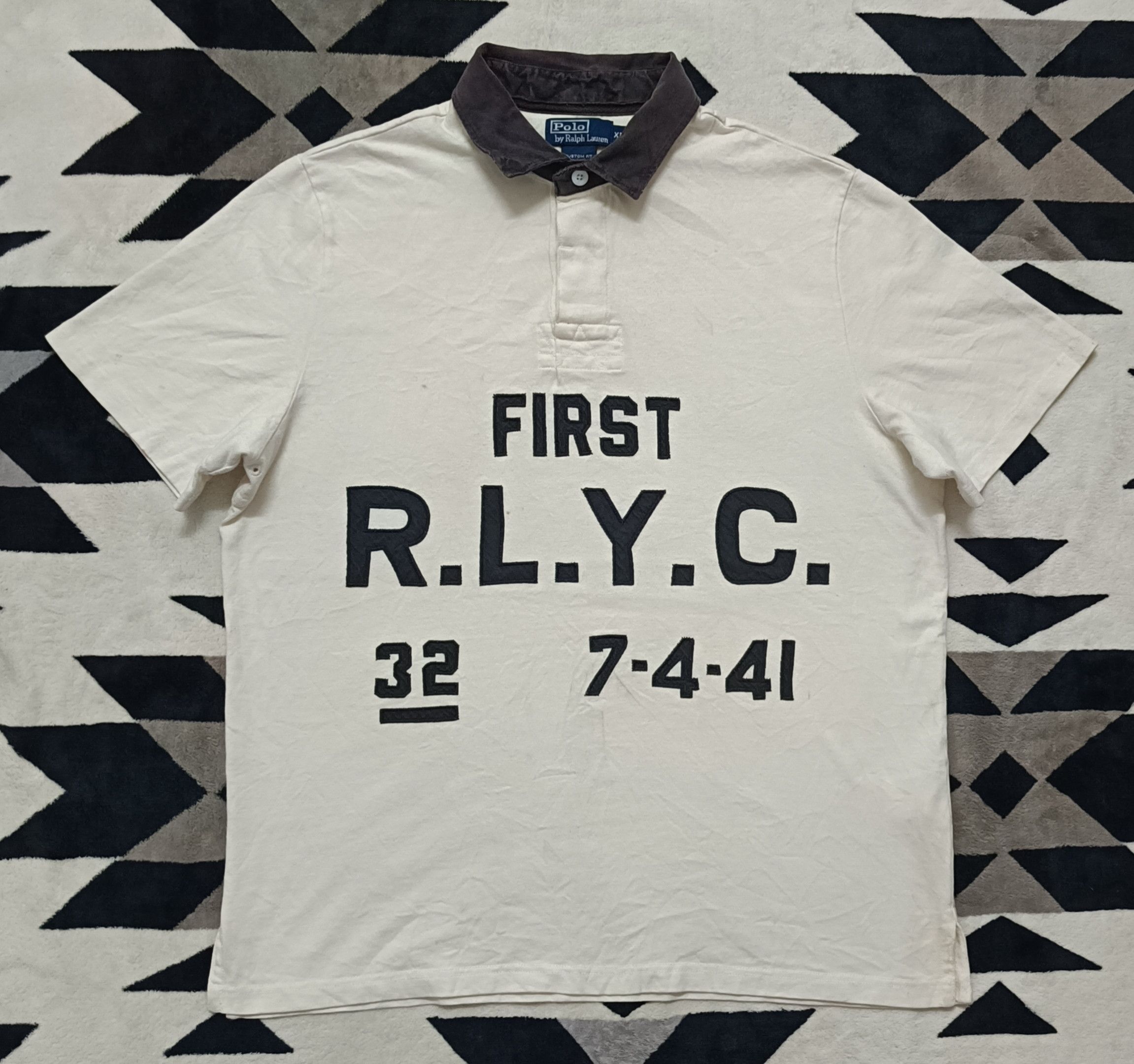 Polo Ralph Lauren 🔥🔥 Rare Vintage Polo RL First RLYC Rugby Tee Size US XL / EU 56 / 4 - 2 Thumbnail