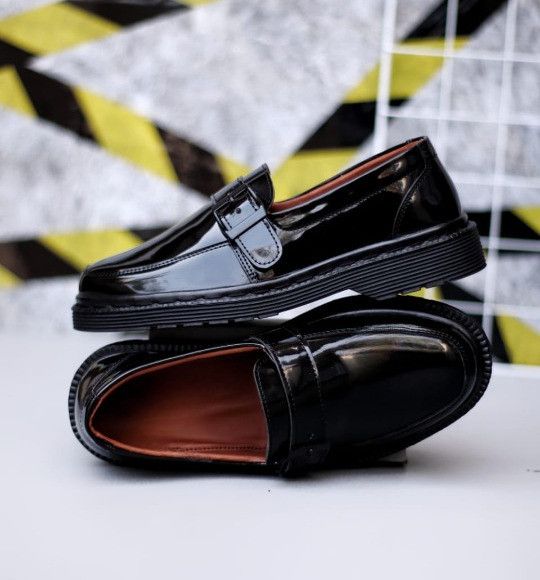 Other Unisex Flave Strap Leather Loafer Black Size US 9 / EU 42 - 2 Thumbnail