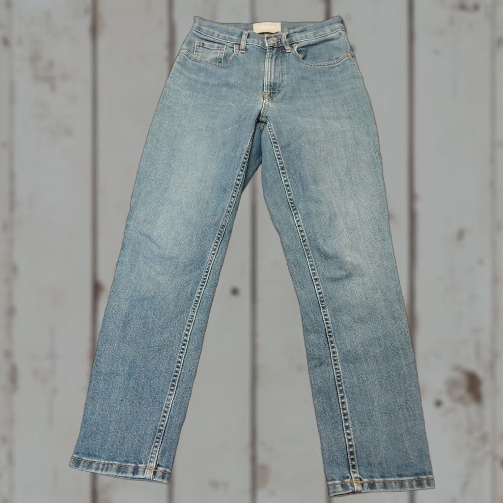 Everlane Everlane Jeans Womens 24 Blue Cheeky Curvy 90s Cropped Ankle High Rise Shirt? Size 42" / US 20 - 1 Thumbnail