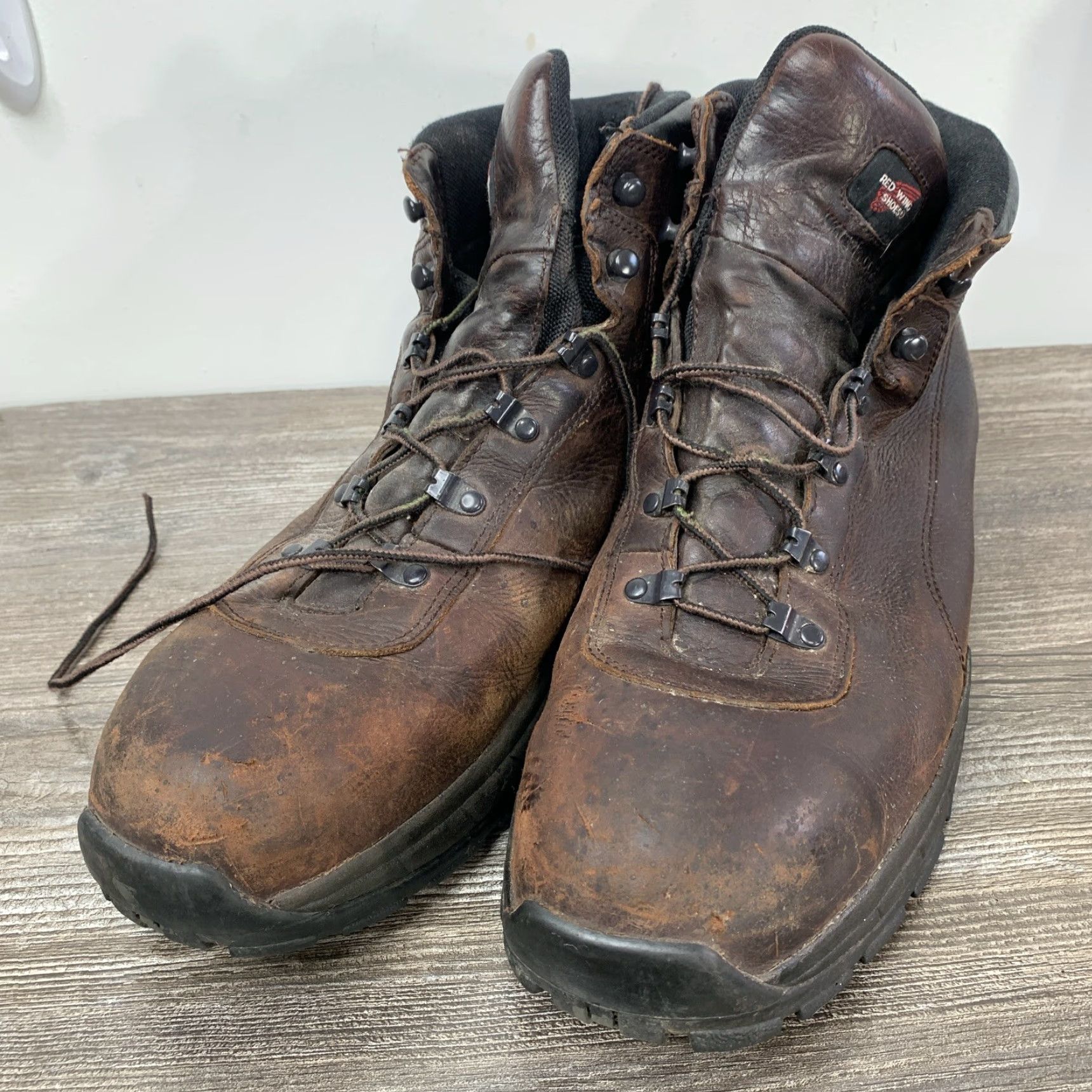 Men's Shoes Size 15 Work Boots VINTAGE Red Wing Shoes Brown