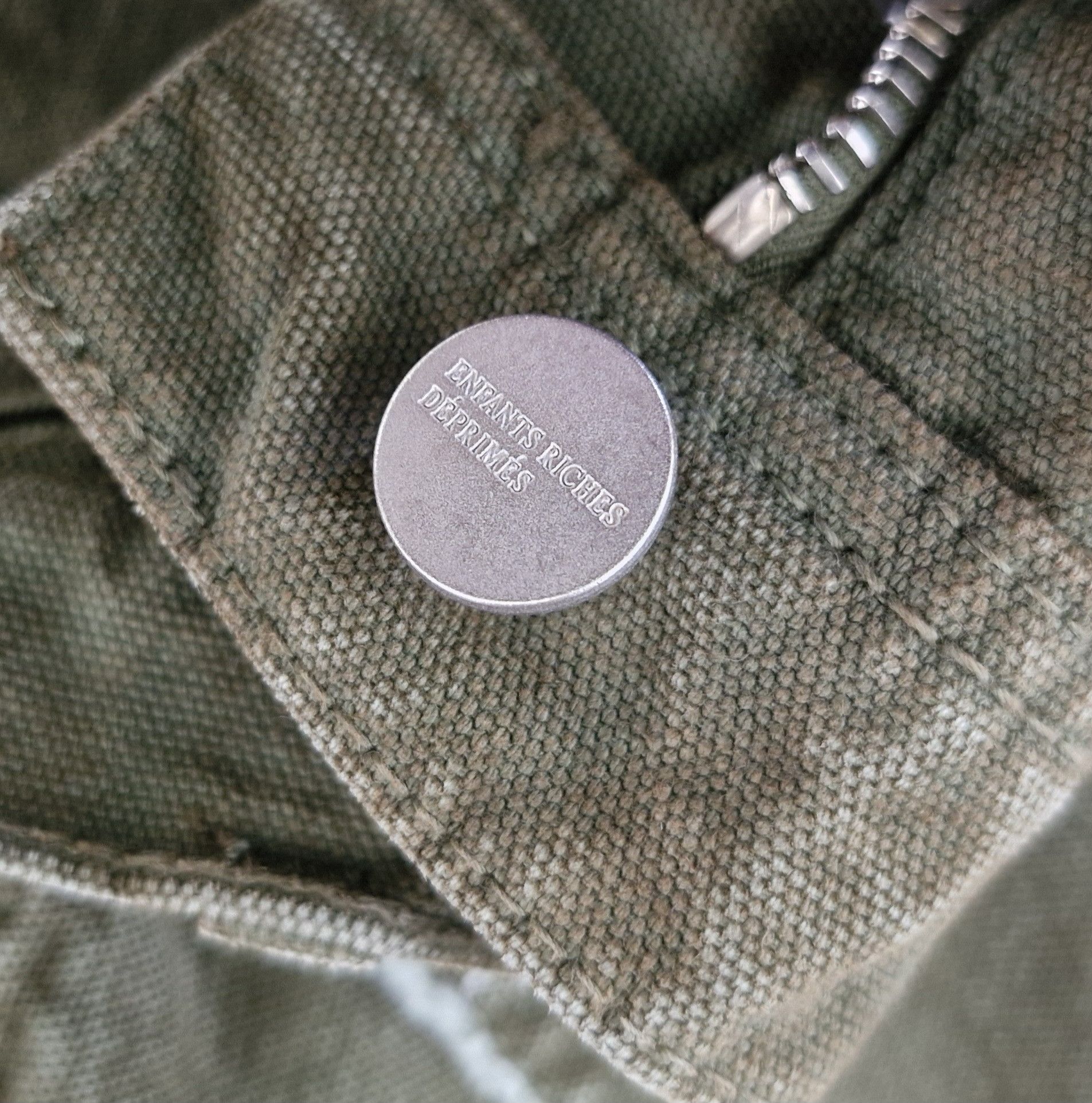 Enfants Riches Deprimes SS24 Acid Green Destroyed Canvas Carpenter Pants Size US 32 / EU 48 - 8 Thumbnail