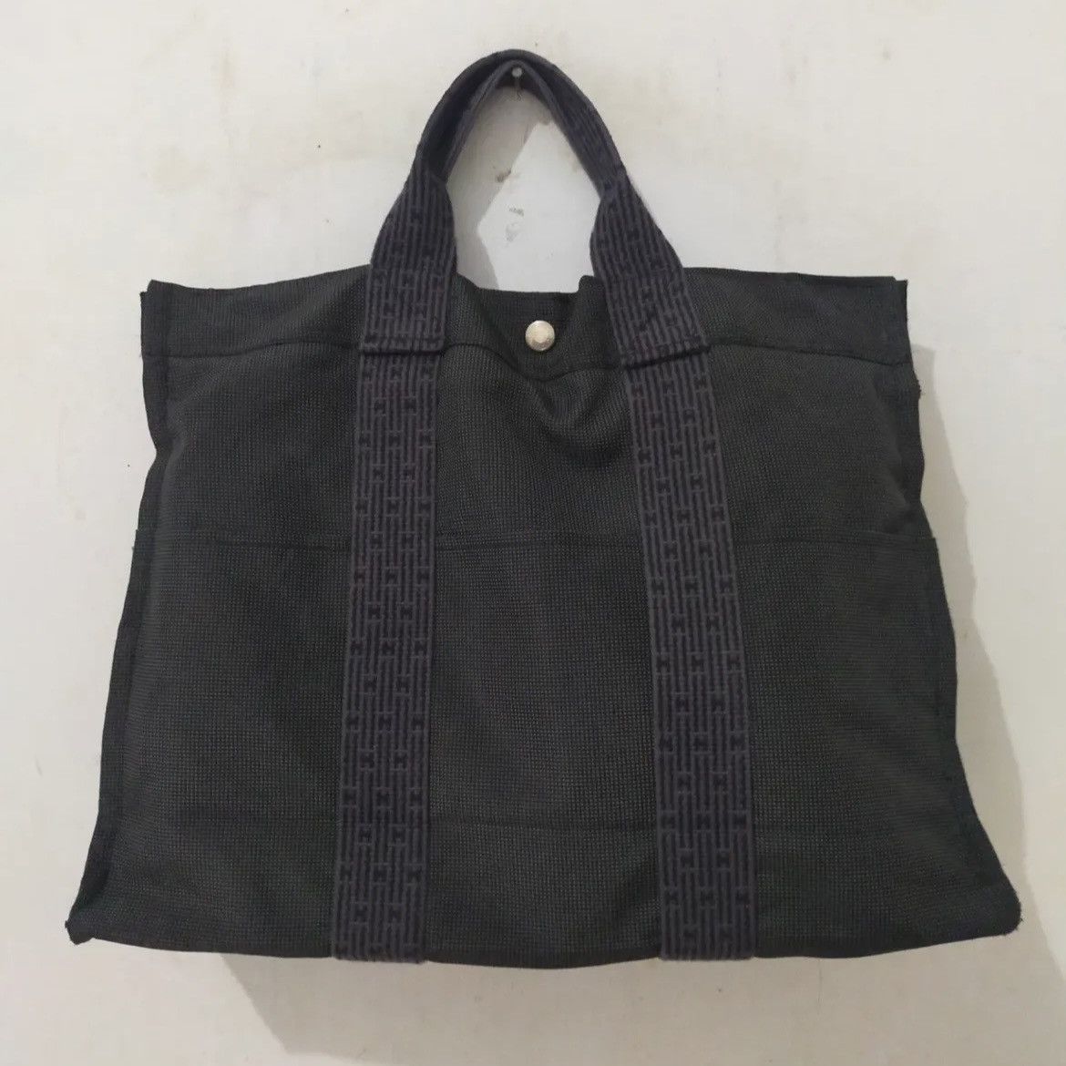 Vintage Hermes Herline Tote Bag in Black, Men's