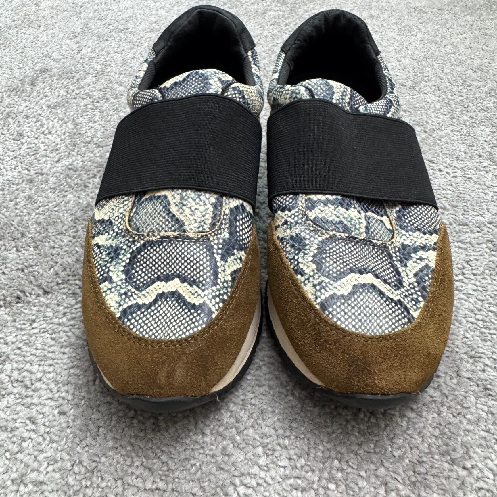 Vintage VINTAGE Antonio Melani Snake Print Leather Sneakers Womens 7M Casual Slip On Animal Print Fall Spring Summer Winter Shoes Size US 7 / IT 37 - 3 Thumbnail